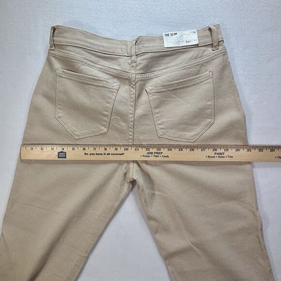 KENZIE Vintage Luxe Jeans THE SLIM Beige Raw Hem - Picture 7 of 11